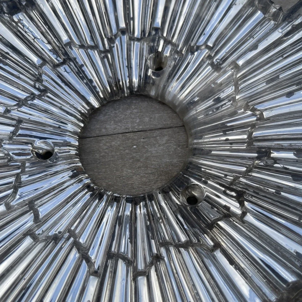 Vintage Mirror Glass Starburst 3 Hole 10